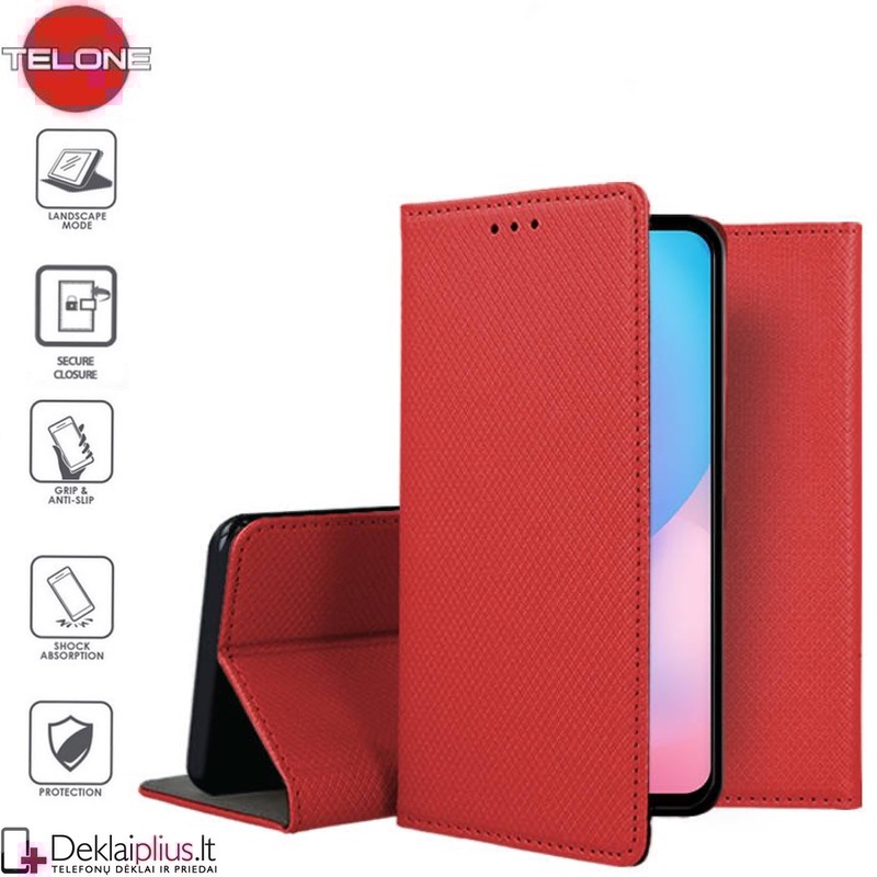 Telone smart magnet serijos atverčiamas dėklas - raudonas (telefonams Xiaomi Redmi Note 10/Note 10S/Poco M5S) Telone smart magnet serijos atverčiamas dėklas - raudonas (telefonams Xiaomi Redmi Note 10/Note 10S/Poco M5S)